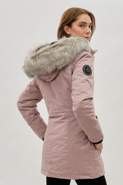 Canada Weather Gear Faux Fur Lined Parka Jacket - Pink
