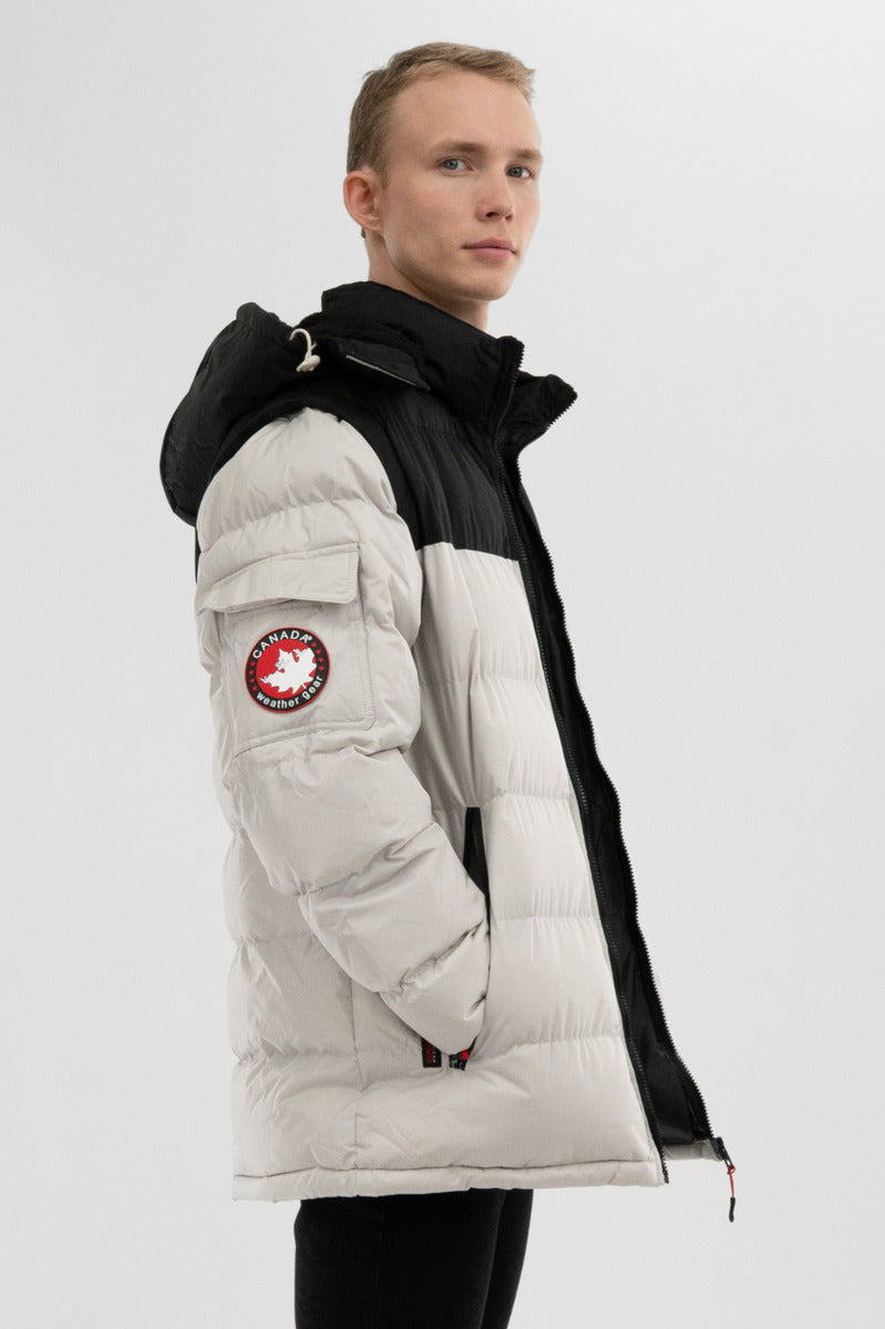 Canada Weather Gear Removable Sleeve Bomber Jacket - White