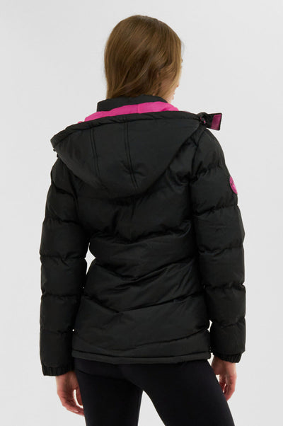 Canada Weather Gear Chevron Bubble Bomber Jacket - Black - Womens Bomber Jackets - Canada Weather Gear