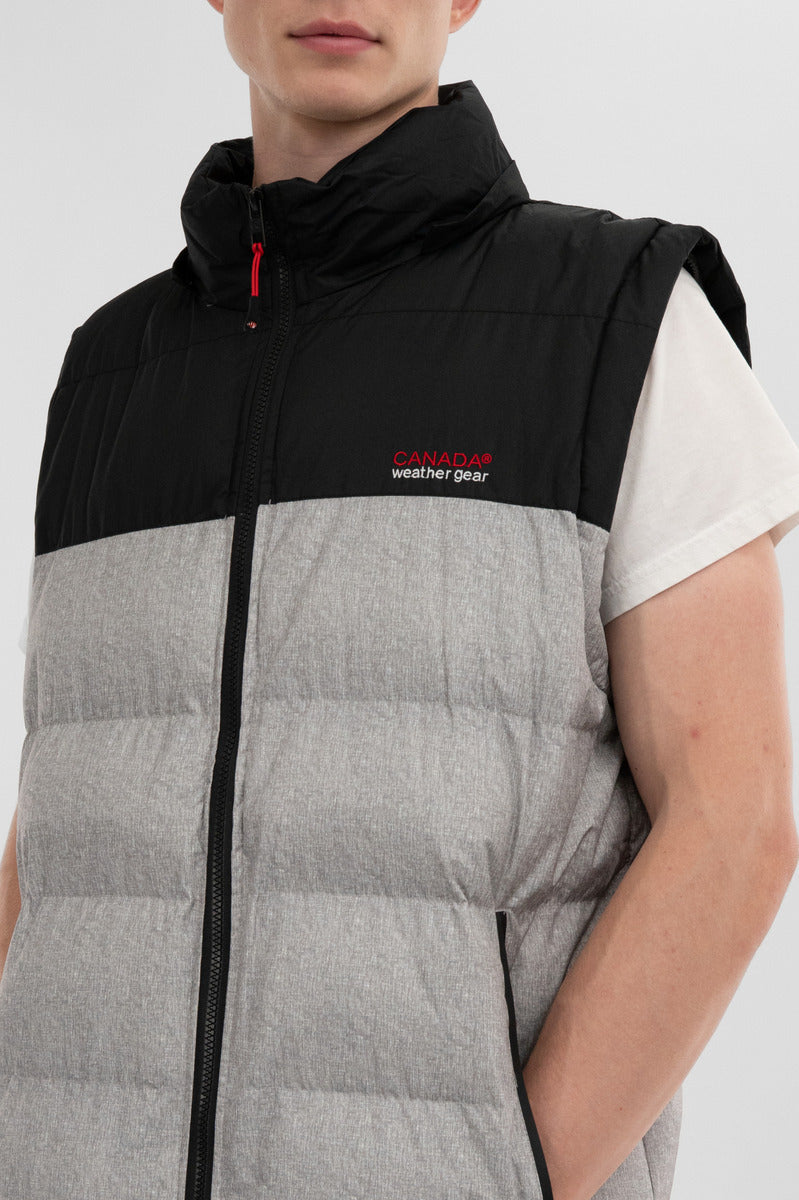 Canada Weather Gear Removable Sleeve Bomber Jacket - Grey
