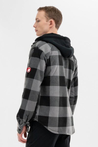 Canada Weather Gear Plaid Sherpa Lined Lightweight Jacket - Black