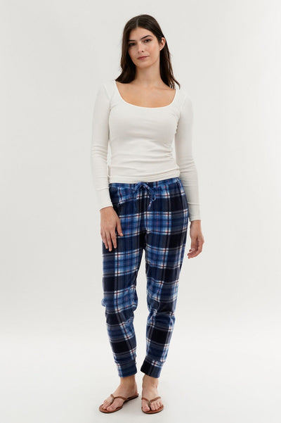 Canada Weather Gear Plaid Pajama Pants - Navy - Womens Pajamas - Canada Weather Gear