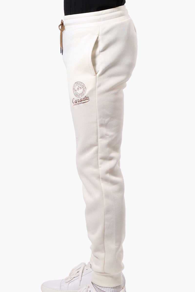 Canada Weather Gear Tie Waist Embroidered Joggers - White - Mens Joggers & Sweatpants - Canada Weather Gear