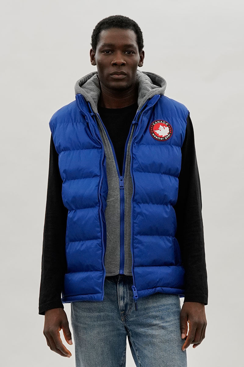 Canada Weather Gear Hooded Puffer Vest - Blue
