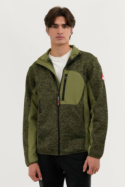 Canada Weather Gear Fleece Lightweight Jacket - Olive - Mens Lightweight Jackets - Canada Weather Gear