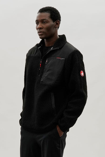 Canada Weather Gear Fleece Sherpa Pullover Sweater - Black