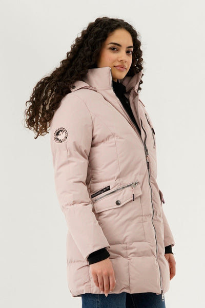 Canada Weather Gear Faux Fur Lined Hood Parka Jacket - Blush - Womens Parka Jackets - Canada Weather Gear