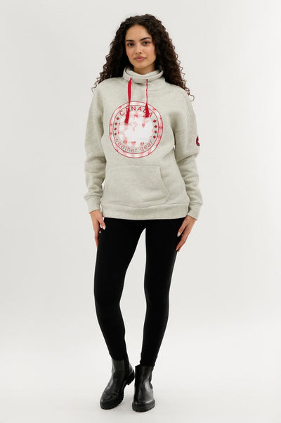 Canada Weather Gear Cowl Neck Sweatshirt - Cream - Womens Hoodies & Sweatshirts - Canada Weather Gear