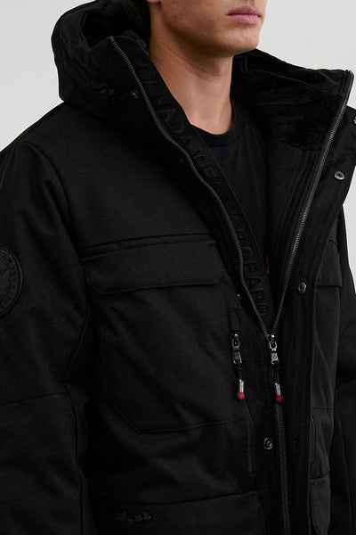 Canada Weather Gear Faux Fur Lined Hood Parka Jacket - Black