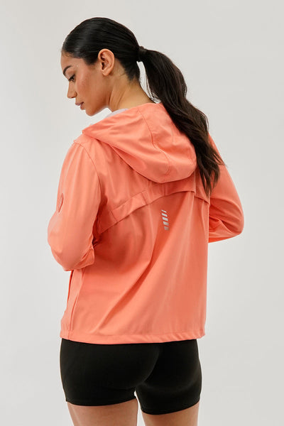 Canada Weather Gear Hooded Zip Up Lightweight Jacket - Coral - Womens Lightweight Jackets - Canada Weather Gear