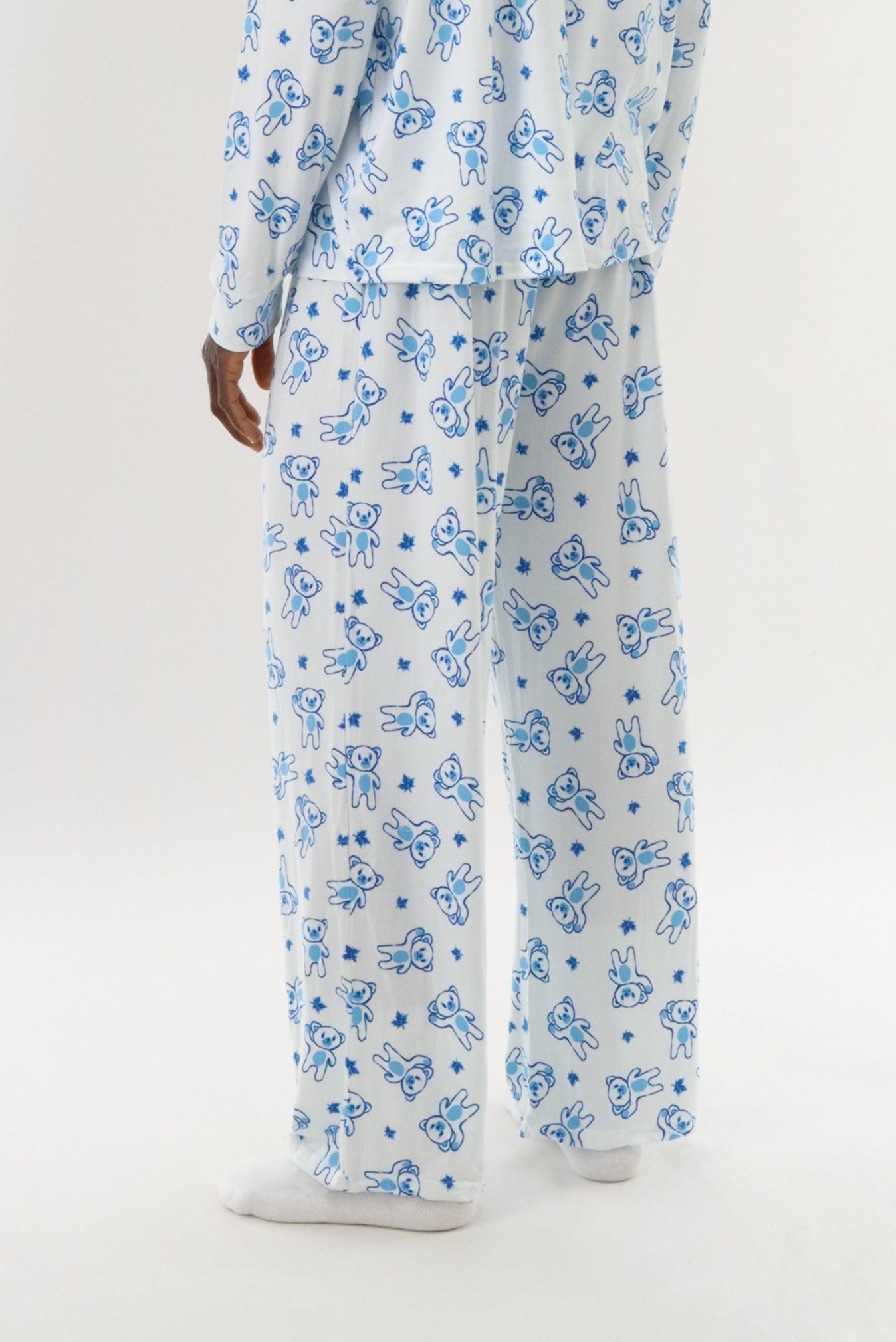 Canada Weather Gear Long Teddy Bear Pajama Pants - White - Mens Pajamas - Canada Weather Gear