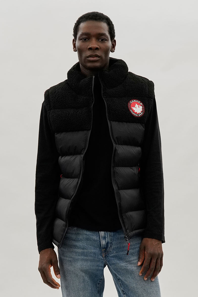 Canada Weather Gear Sherpa Puffer Vest - Black