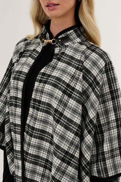 Canada Weather Gear Tartan Plaid Poncho - Grey - Womens Ponchos - Canada Weather Gear