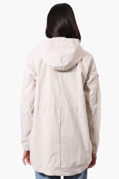 Canada Weather Gear Coated Microfiber Hooded Lightweight Jacket - Cream - Womens Lightweight Jackets - Canada Weather Gear