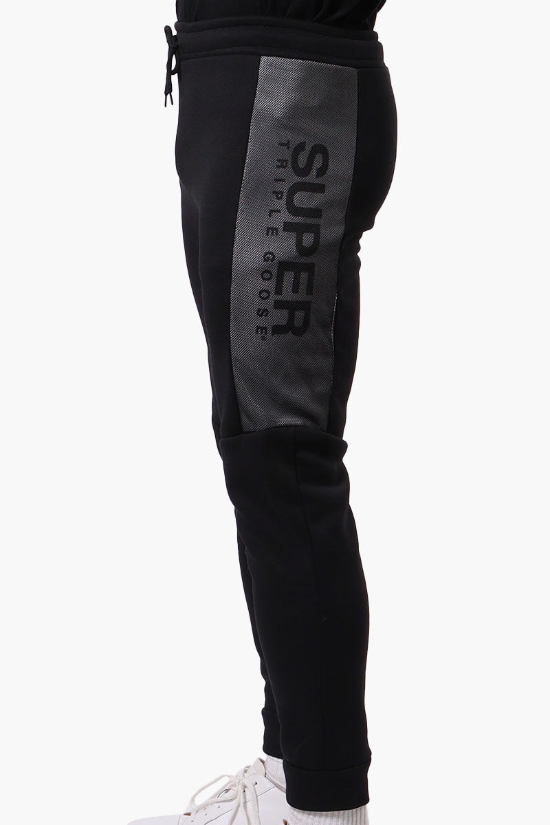 Super Triple Goose Mesh Insert Joggers - Black