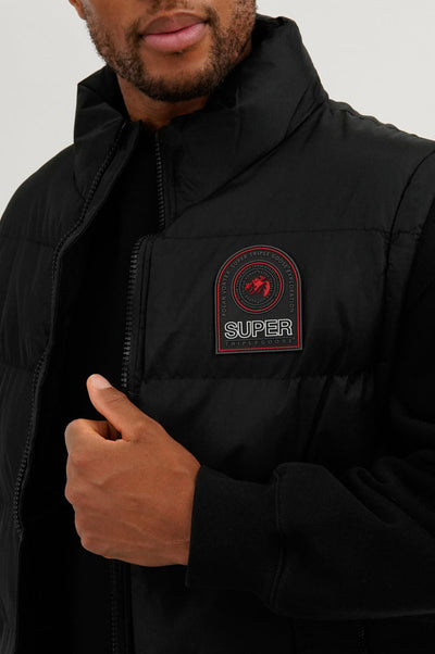 Super Triple Goose Double Pocket Bubble Vest - Black - Mens Vests - Canada Weather Gear