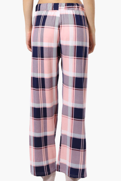 Canada Weather Gear Plaid Wide Leg Pajama Bottoms - Pink - Womens Pajamas - Canada Weather Gear