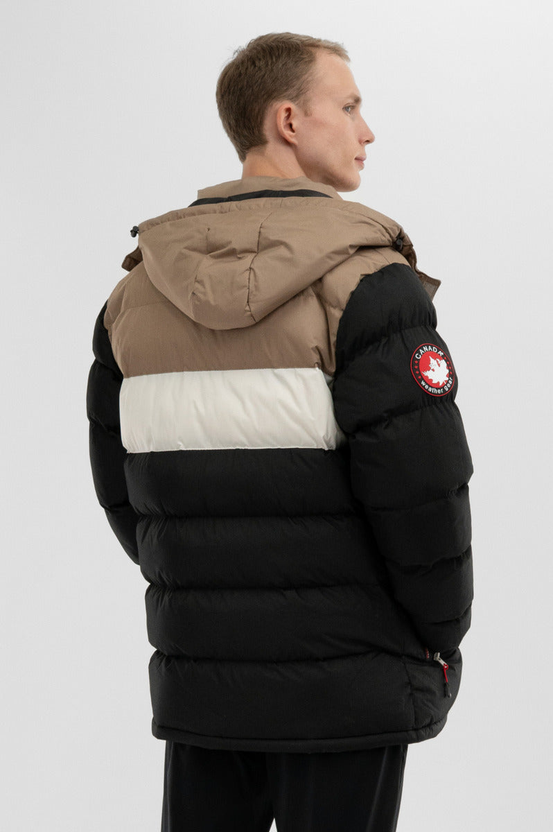 Canada Weather Gear Colour Block Bomber Jacket - Beige