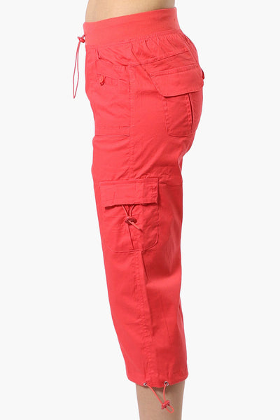 Canada Weather Gear Bungee Waist Cargo Capris - Coral - Womens Shorts & Capris - Canada Weather Gear