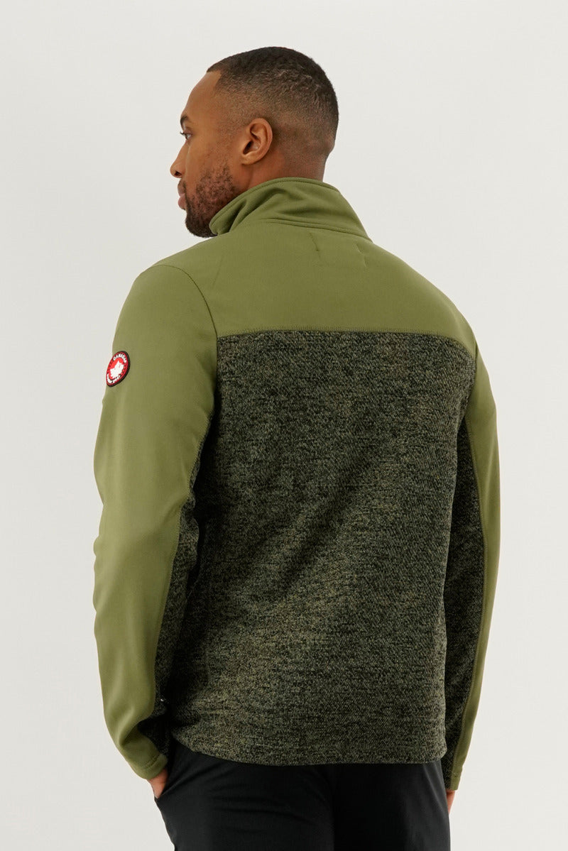Canada Weather Gear Fleece Lightweight Jacket - Green - Mens Lightweight Jackets - Canada Weather Gear