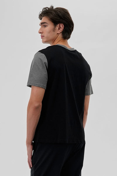 Canada Weather Gear Striped Colour Block Tee - Black - Mens Tees & Tank Tops - Canada Weather Gear