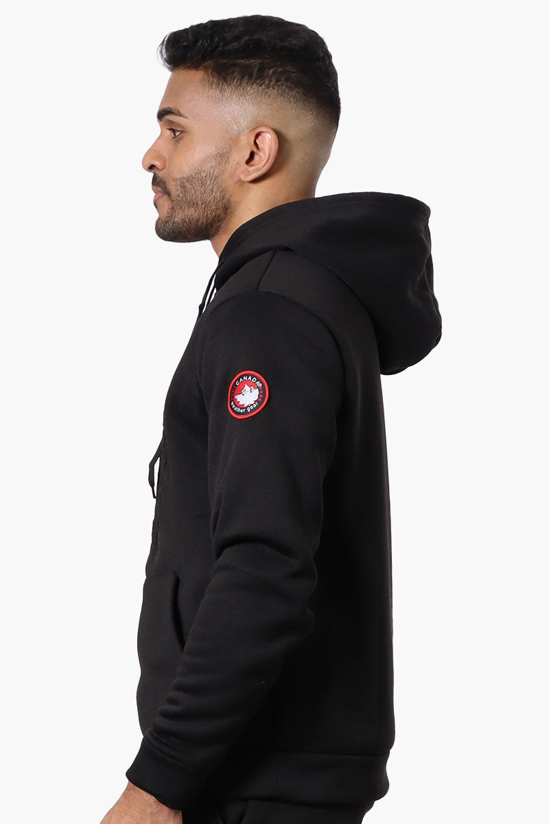 Canada Weather Gear Solid Embossed Logo Hoodie - Black - Mens Hoodies & Sweatshirts - Canada Weather Gear