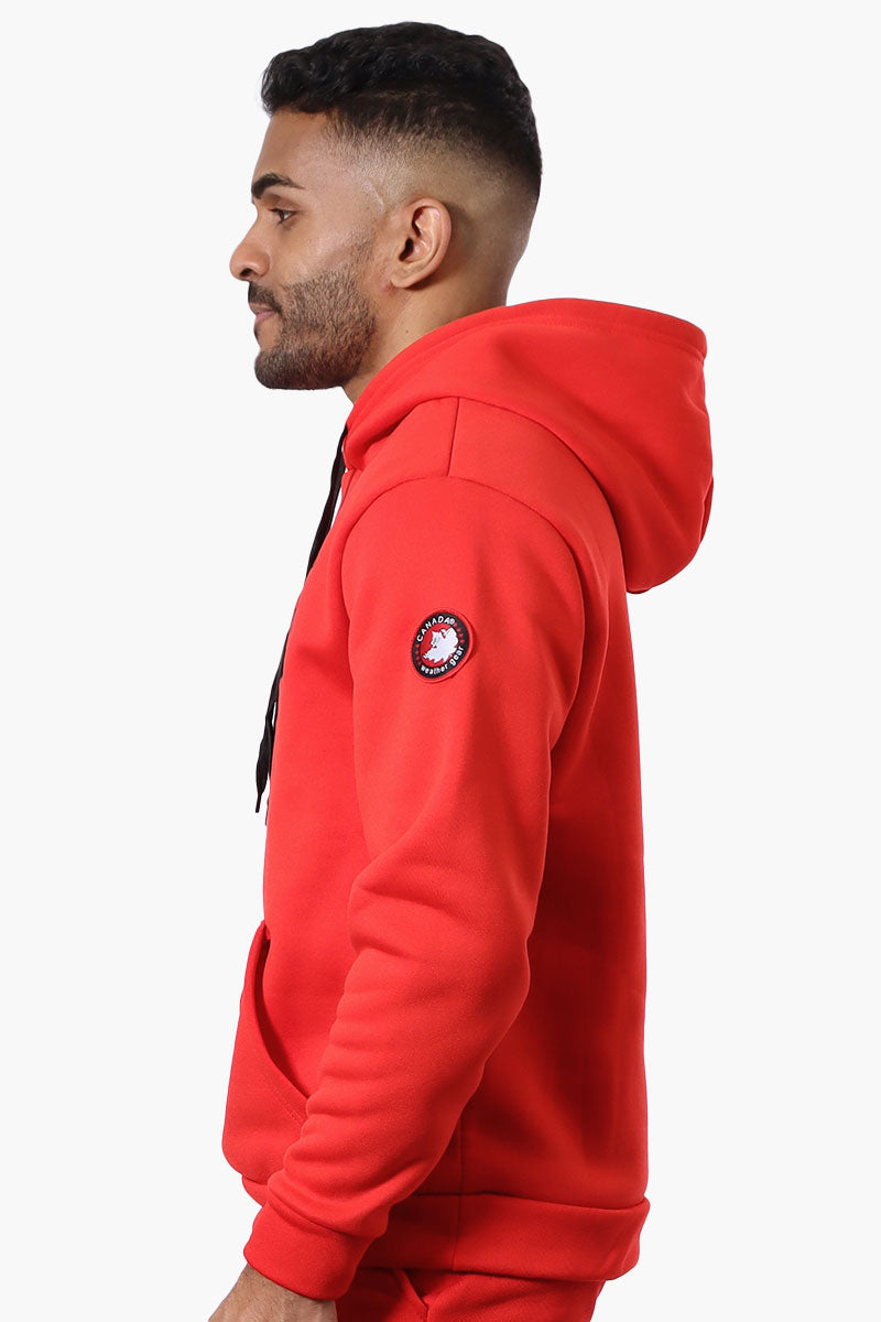 Canada Weather Gear Chest Logo Hoodie - Red - Mens Hoodies & Sweatshirts - Canada Weather Gear