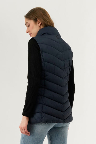 Canada Weather Gear Chevron Quilted Vest - Navy