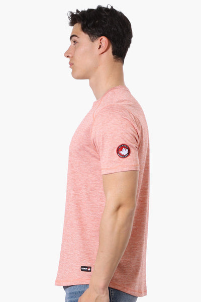 Canada Weather Gear Basic Henley Tee - Pink - Mens Tees & Tank Tops - Canada Weather Gear