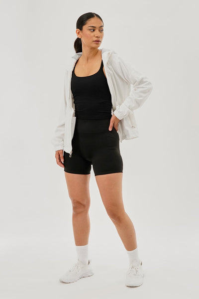 Canada Weather Gear Hooded Zip Up Lightweight Jacket - White - Womens Lightweight Jackets - Canada Weather Gear
