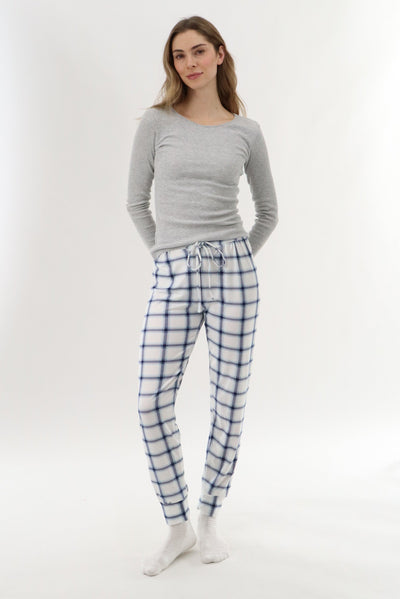 Canada Weather Gear Jogger Pajama Pants - White - Womens Pajamas - Canada Weather Gear