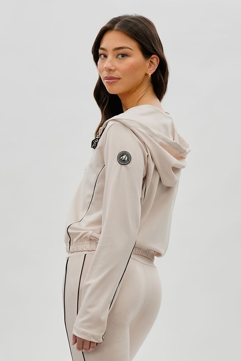 Super Triple Goose Cropped Active Hoodie - Beige - Womens Hoodies & Sweatshirts - Canada Weather Gear