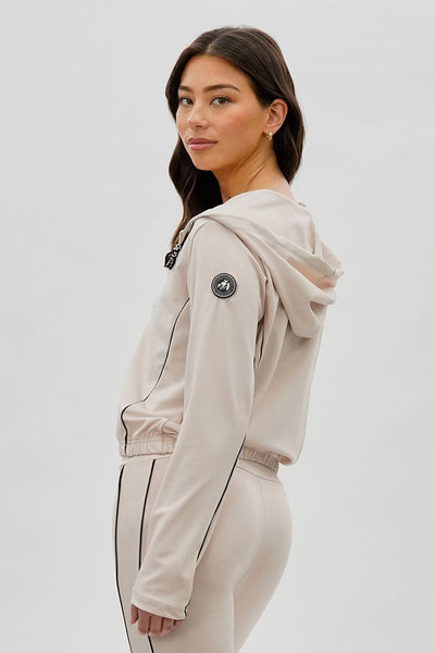 Super Triple Goose Cropped Active Hoodie - Beige - Womens Hoodies & Sweatshirts - Canada Weather Gear