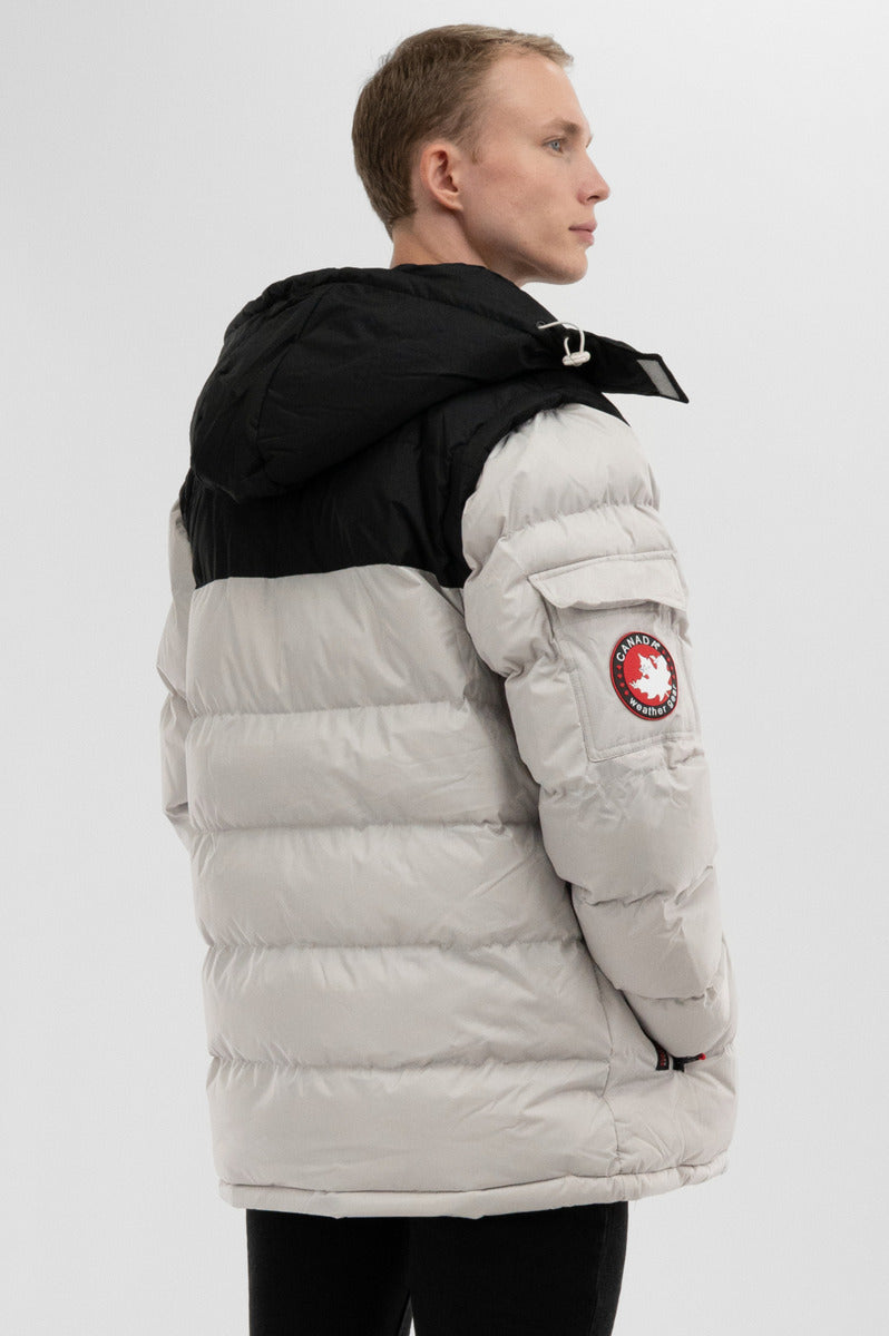 Canada Weather Gear Removable Sleeve Bomber Jacket - White