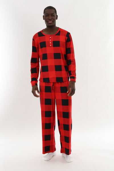 Canada Weather Gear Long Printed Pajama Pants - Red - Mens Pajamas - Canada Weather Gear