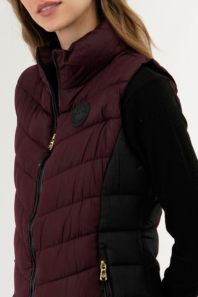 Canada Weather Gear Chevron Quilted Vest - Burgundy