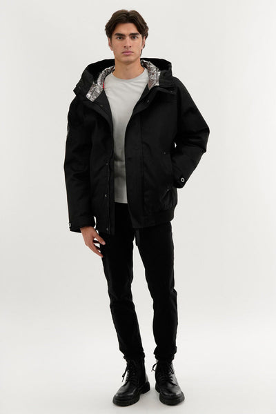 Canada Weather Gear Backpack Strap Bomber Jacket - Black - Mens Bomber Jackets - Canada Weather Gear