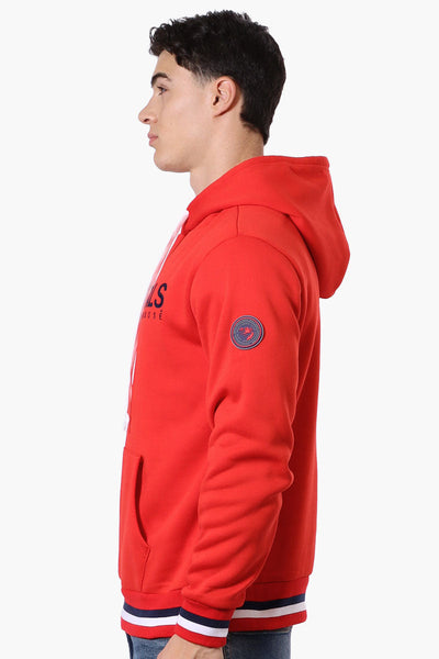 Essentials Super Triple Goose Striped Cuff Detail Hoodie - Red - Mens Hoodies & Sweatshirts - Canada Weather Gear