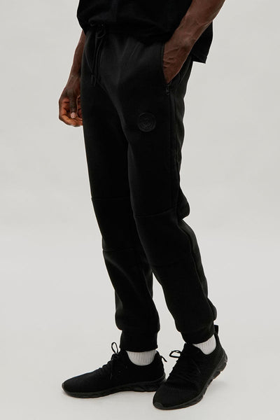 Super Triple Goose Basic Zipper Pocket Joggers - Black