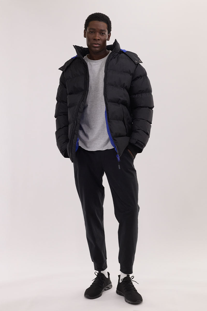 Super Triple Goose Thermal-Foil Lining Bomber Jacket - Blue