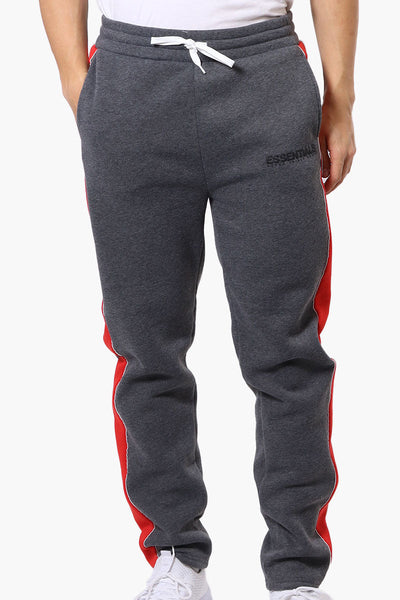 Essentials Super Triple Goose Side Stripe Tie Waist Sweatpants - Grey - Mens Joggers & Sweatpants - Canada Weather Gear