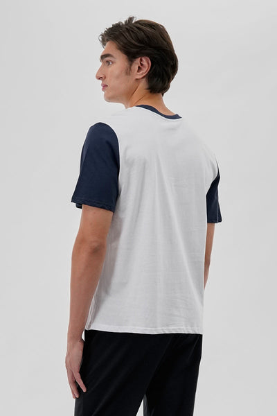 Canada Weather Gear Striped Colour Block Tee - White - Mens Tees & Tank Tops - Canada Weather Gear