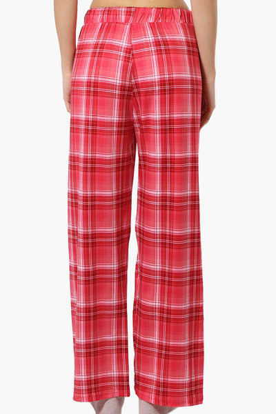 Canada Weather Gear Plaid Wide Leg Pajama Bottoms - Red - Womens Pajamas - Canada Weather Gear