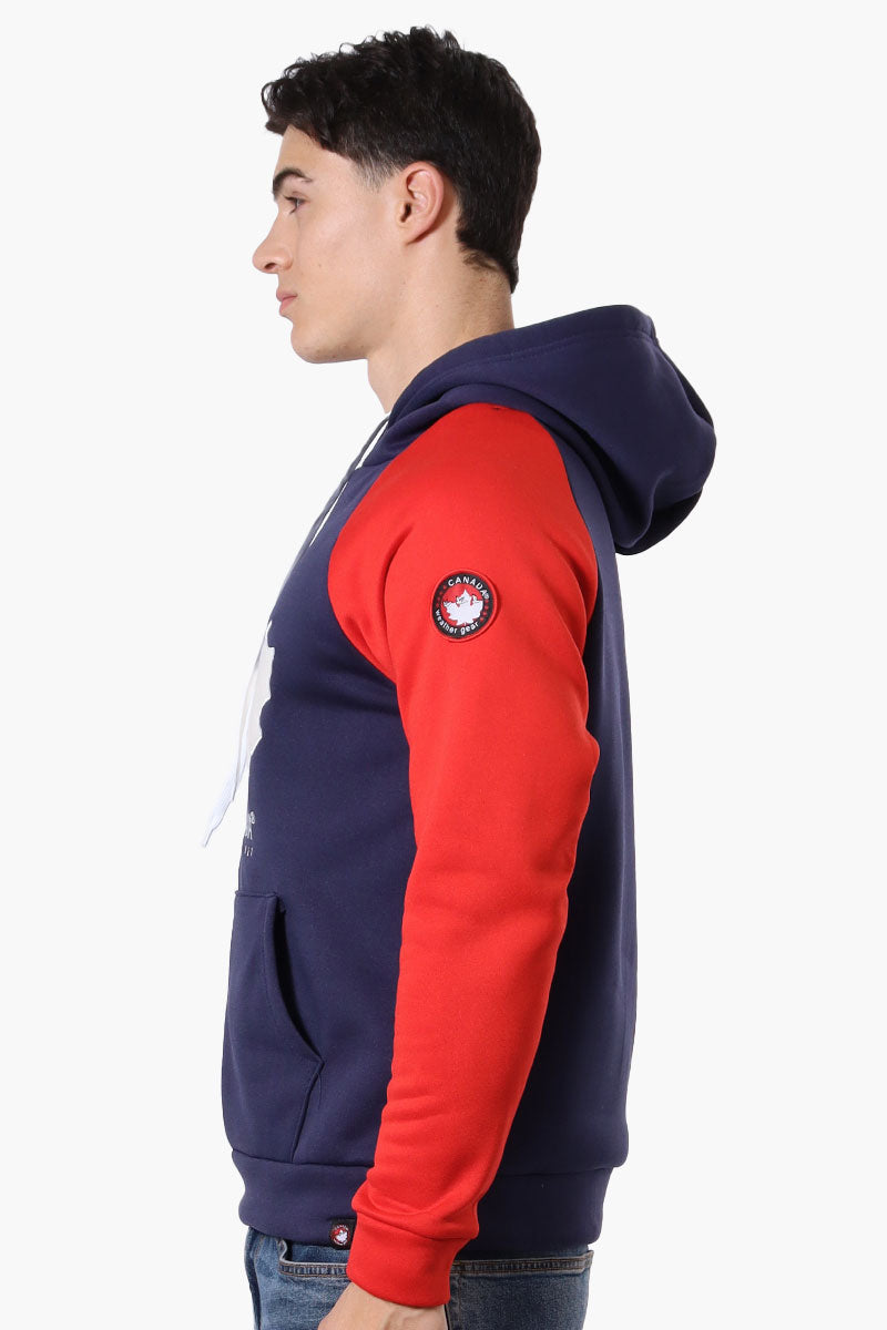 Canada Weather Gear Colour Block Chest Logo Hoodie - Navy - Mens Hoodies & Sweatshirts - Canada Weather Gear