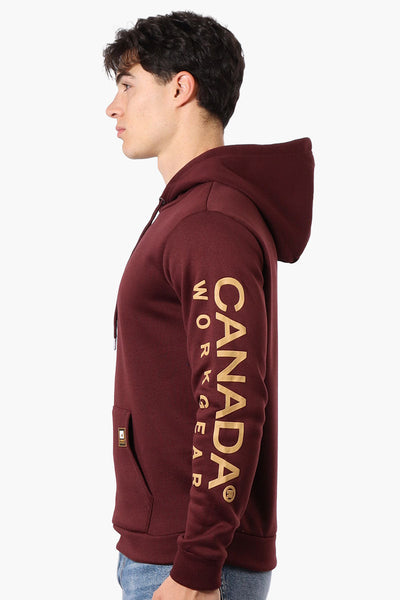 Canada Work Gear Sleeve Print Hoodie - Burgundy