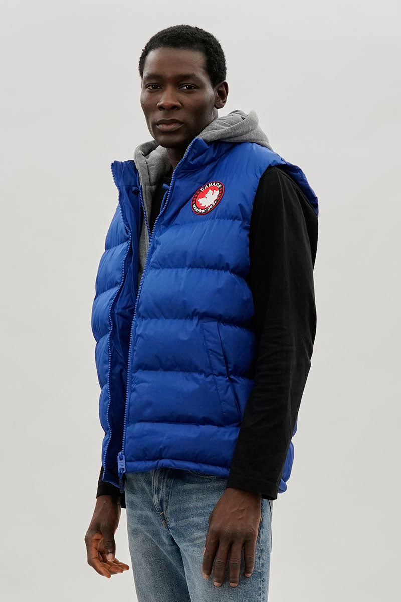 Canada Weather Gear Hooded Puffer Vest - Blue
