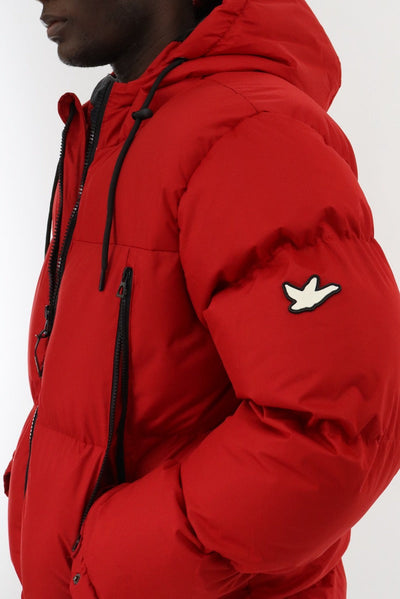 Super Triple Goose Puffer Parka Jacket - Red - Mens Parka Jackets - Canada Weather Gear