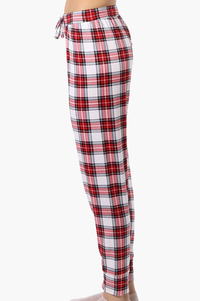 Canada Weather Gear Plaid Tie Waist Pajama Bottoms - Red - Womens Pajamas - Canada Weather Gear