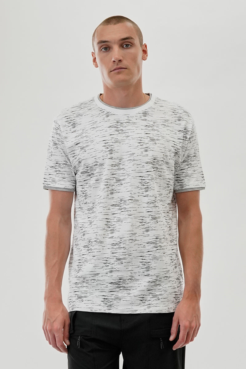 Canada Weather Gear Vintage Patterned Crewneck Tee - White - Mens Tees & Tank Tops - Canada Weather Gear
