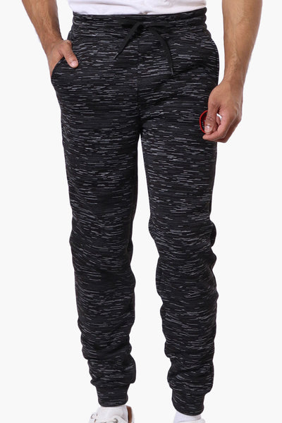 Canada Weather Gear Patterned Tie Waist Joggers - Black - Mens Joggers & Sweatpants - Canada Weather Gear